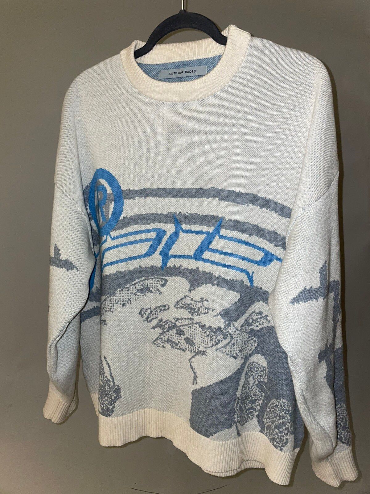 Vintage RACER WORLDWIDE “ICE” Knit Sweater Size US L / EU 52-54 / 3 - 1 Preview