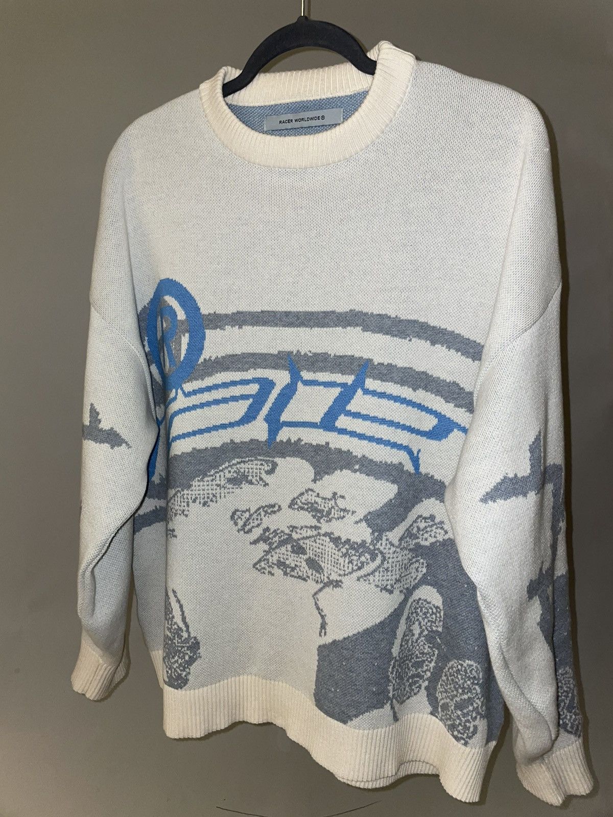 トップス [RACER WORLDWIDE]Ice Knit Sweater racer worldwide ice knit sweater 100% cotton size M | Depop