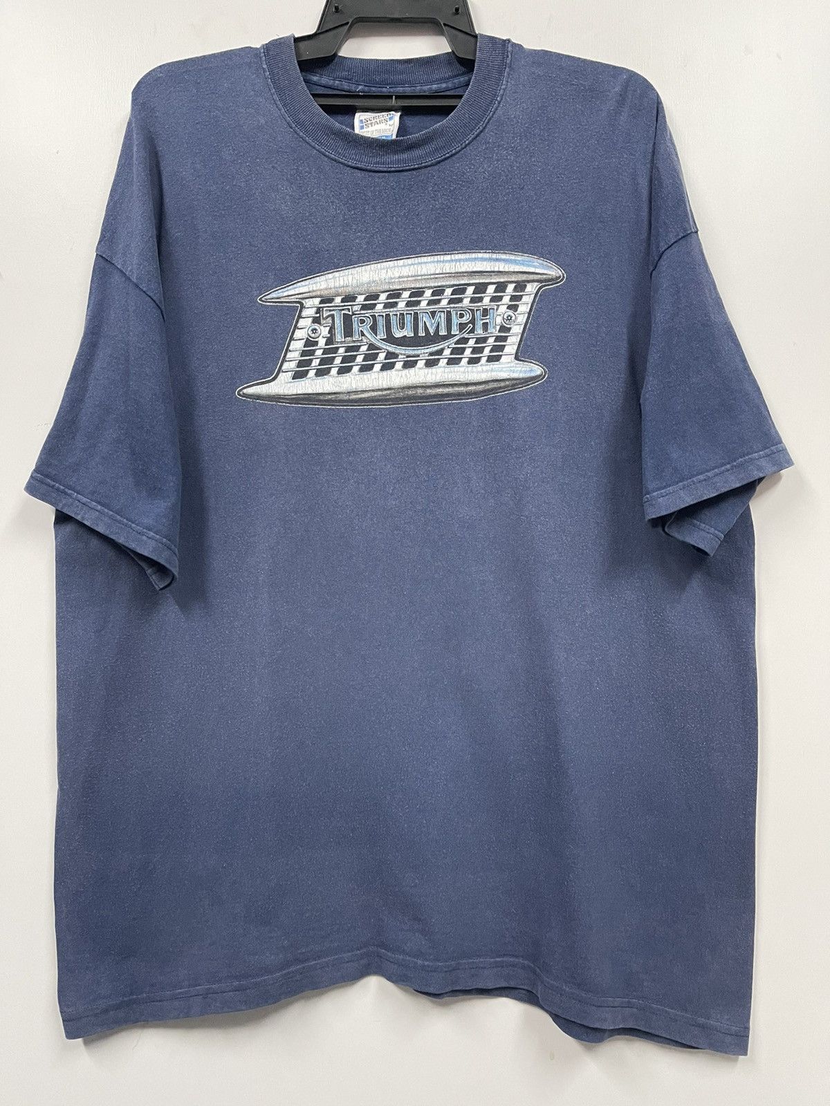 Vintage Vintage Distressed 90s Triumph Motorcycle Classic Logo Shirt Size US XXL / EU 58 / 5 - 2 Thumbnail