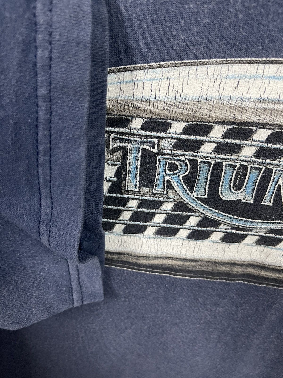 Vintage Vintage Distressed 90s Triumph Motorcycle Classic Logo Shirt Size US XXL / EU 58 / 5 - 5 Thumbnail