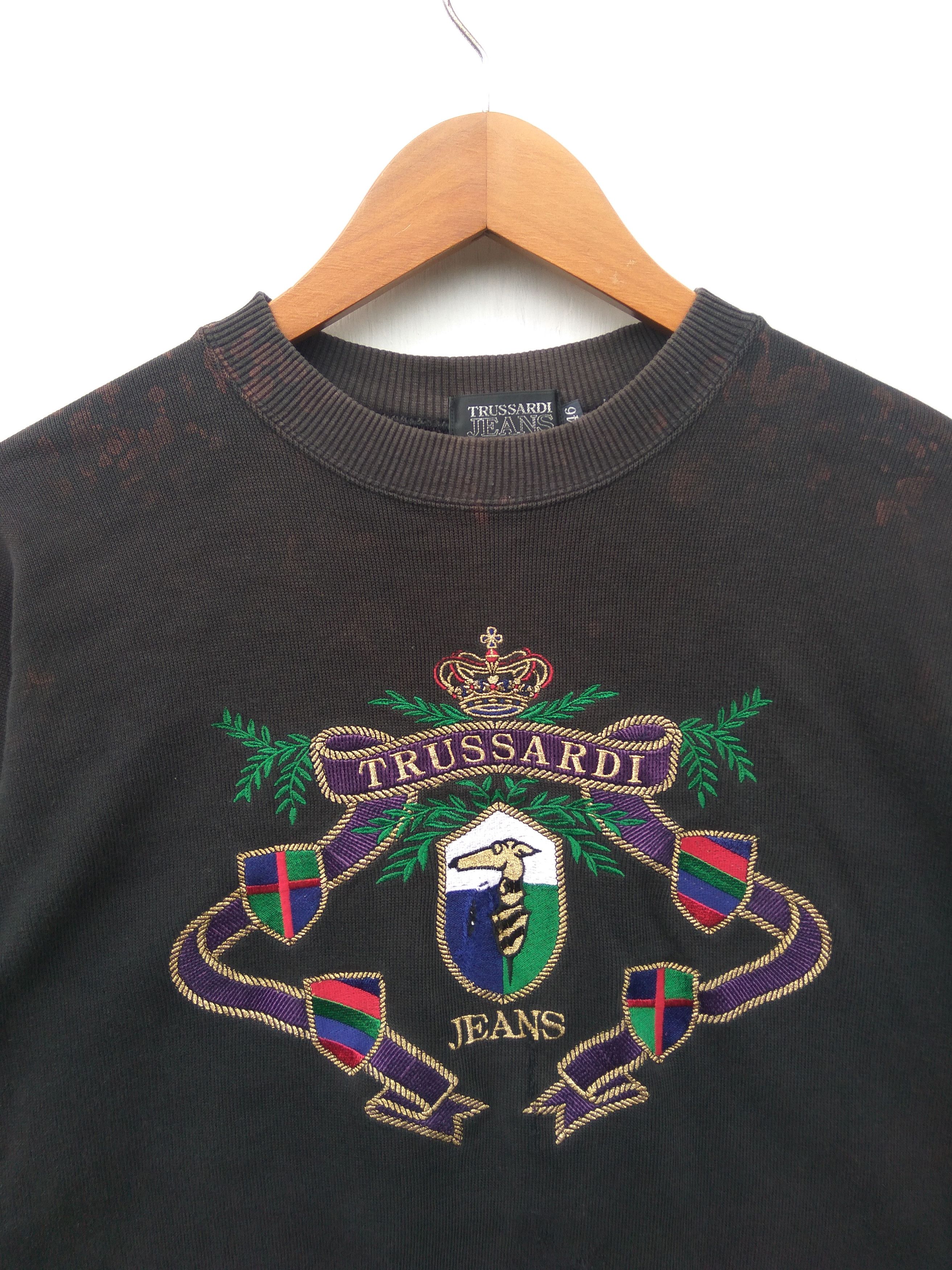Trussardi Vintage TRUSSARDI sweatshirt big logo spell out Size US M / EU 48-50 / 2 - 3 Thumbnail