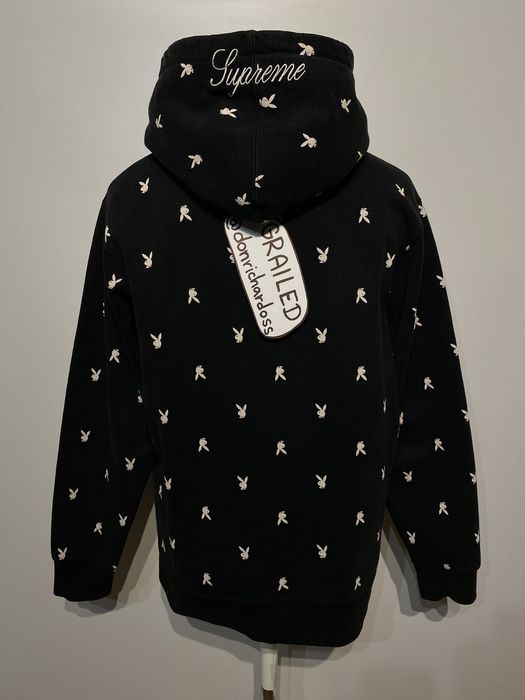 Supreme Supreme x Playboy Hoodie Black FW15 | Grailed