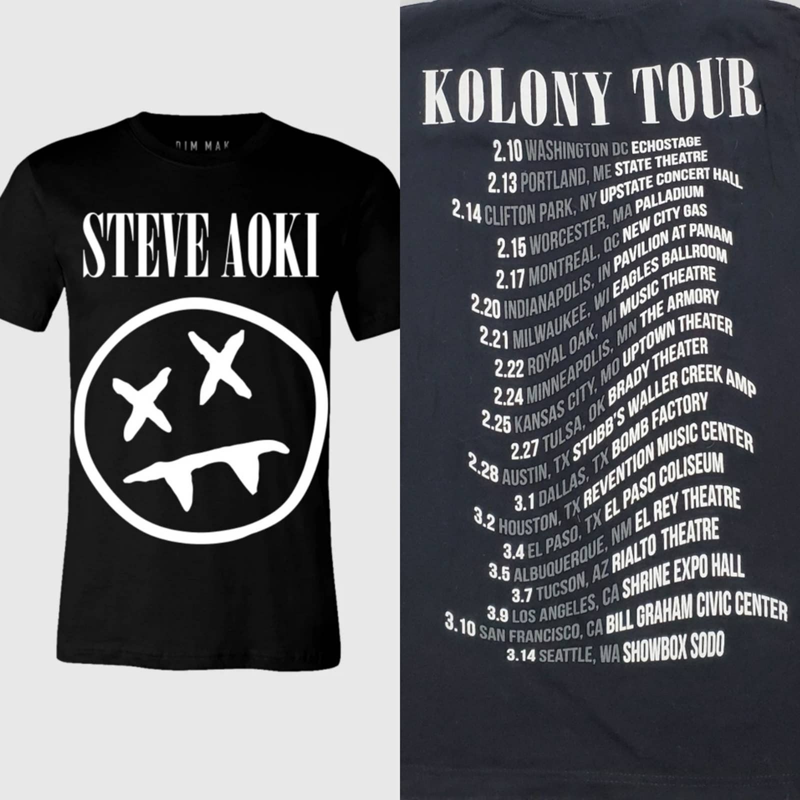 Other STEVE AOKI Kolony Collection fang tour tee shirt | Grailed