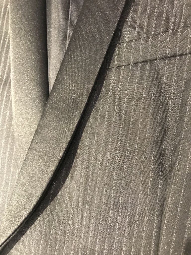 Hedi Slimane × Saint Laurent Paris Saint Laurent Paris Metallic Anthracite Le Smoking Jacket Size 40R - 4 Thumbnail