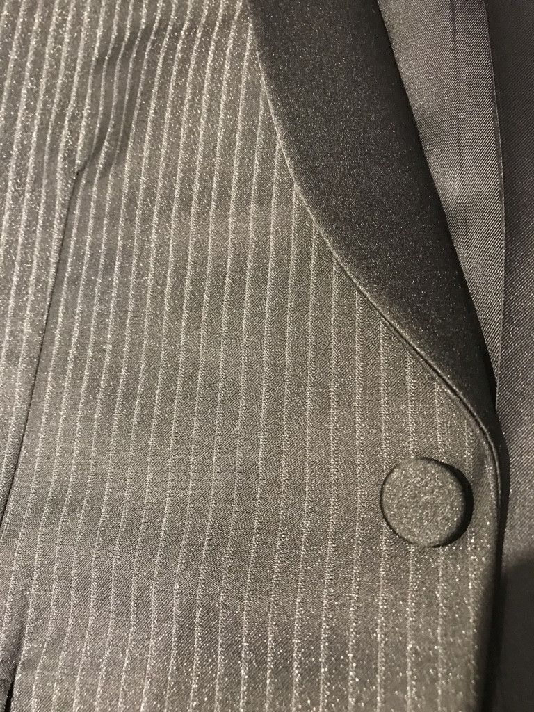 Hedi Slimane × Saint Laurent Paris Saint Laurent Paris Metallic Anthracite Le Smoking Jacket Size 40R - 3 Thumbnail