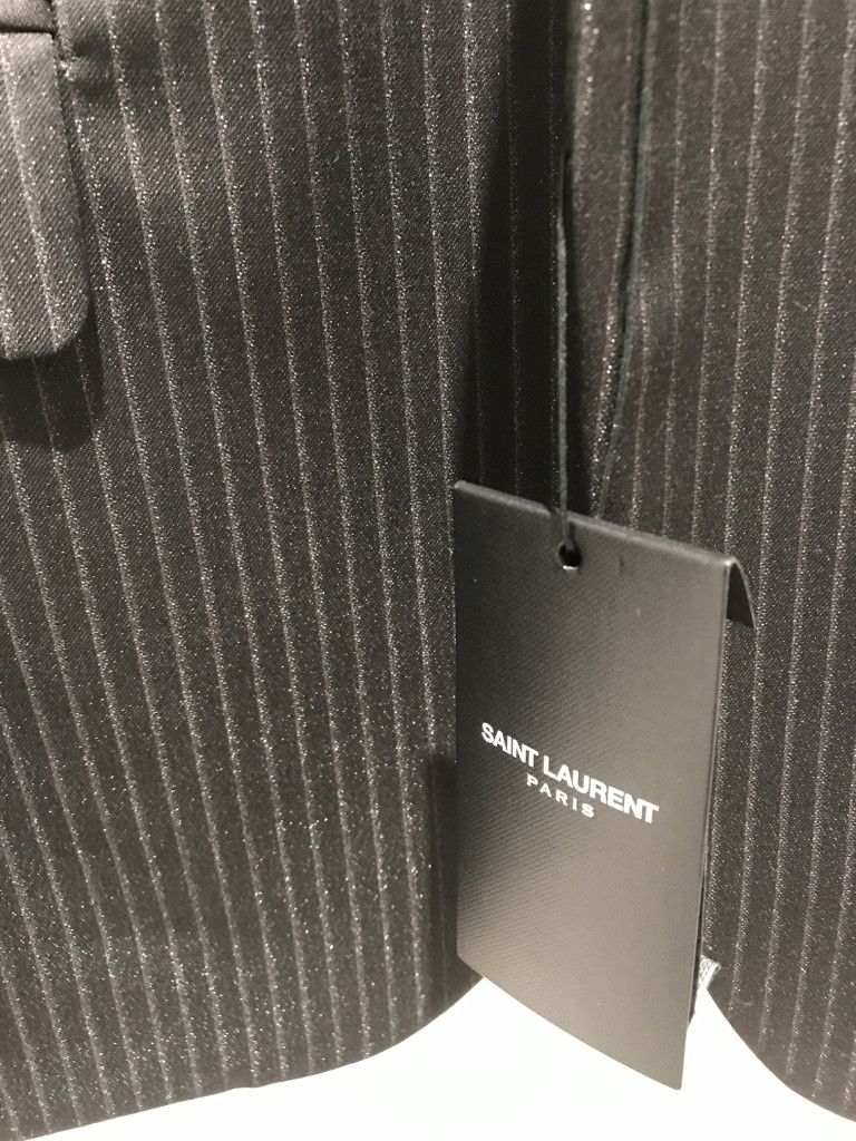 Hedi Slimane × Saint Laurent Paris Saint Laurent Paris Metallic Anthracite Le Smoking Jacket Size 40R - 7 Thumbnail