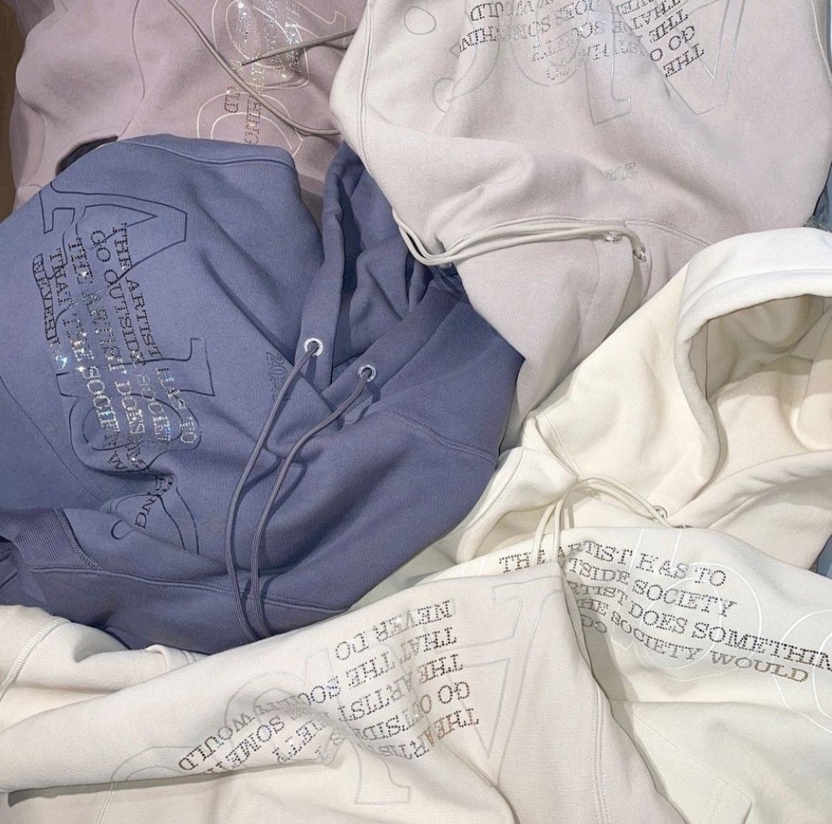 Advisory Board Crystals Abc. Artist Series 2021 Moonstone Grey Hoodie Size US L / EU 52-54 / 3 - 3 Thumbnail