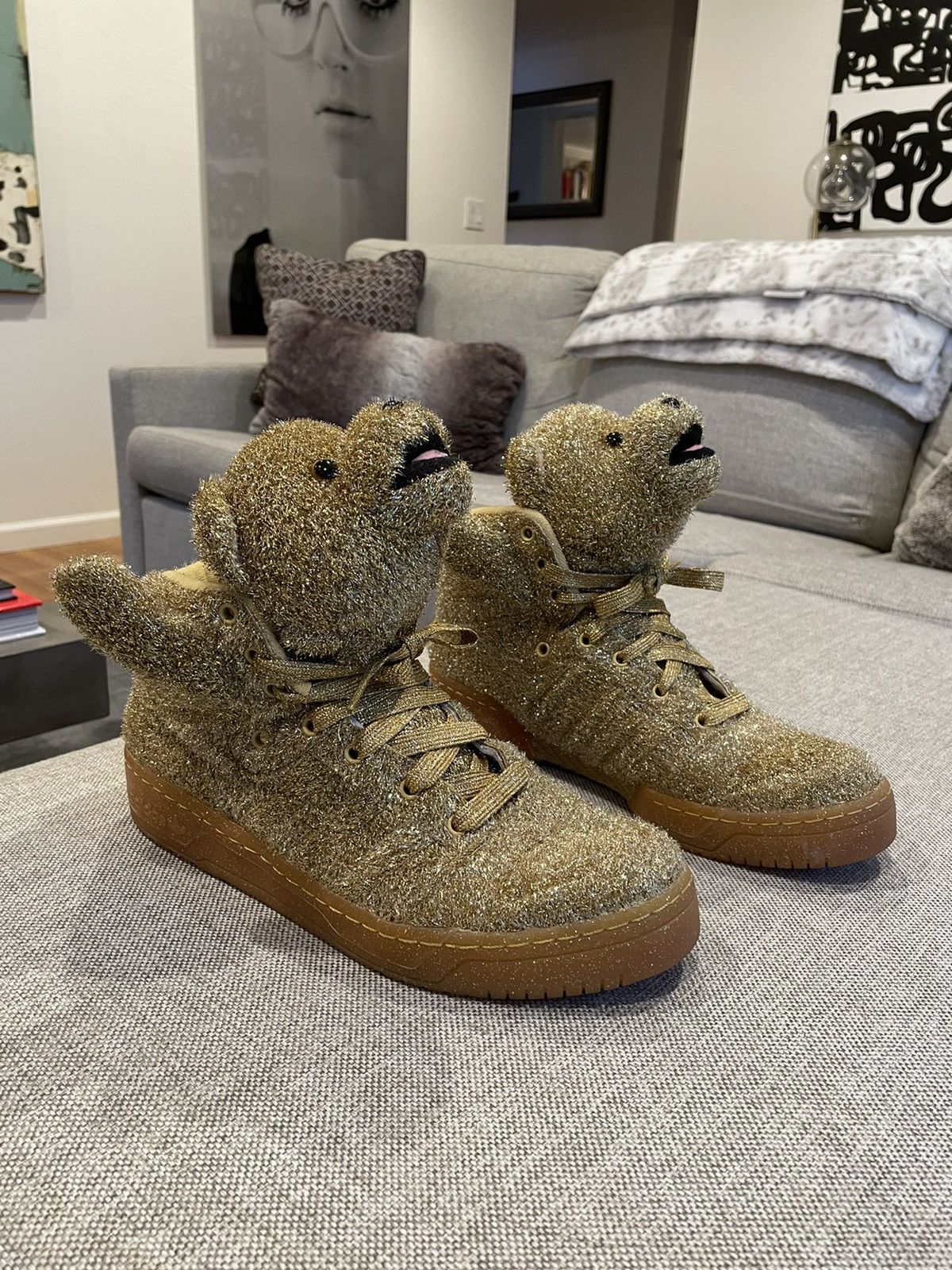 Adidas × Jeremy Scott Jeremy Scott Bear Tinsel Gold | Grailed