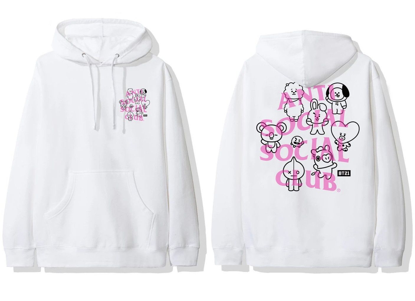 Anti social social club x bt21 madhouse hoodie online stores