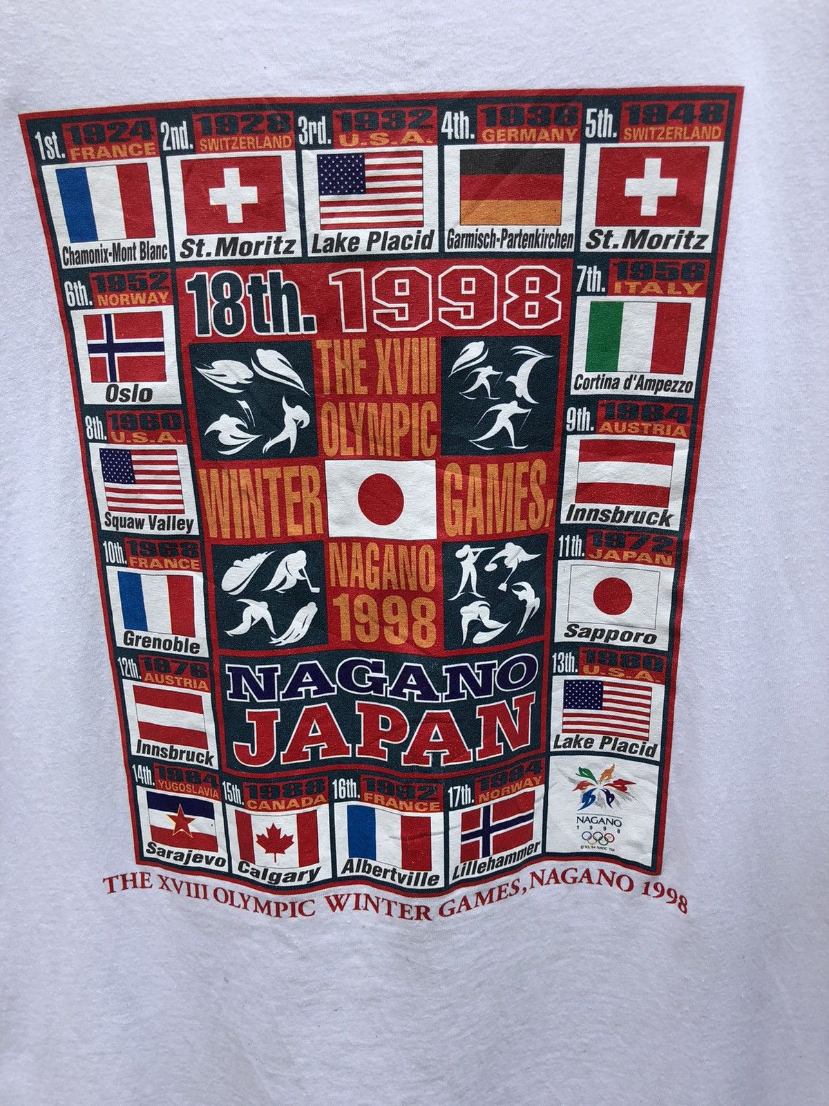 USA Olympics Vintage 1998 Nagano Winter Games Olympic Size US L / EU 52-54 / 3 - 3 Thumbnail
