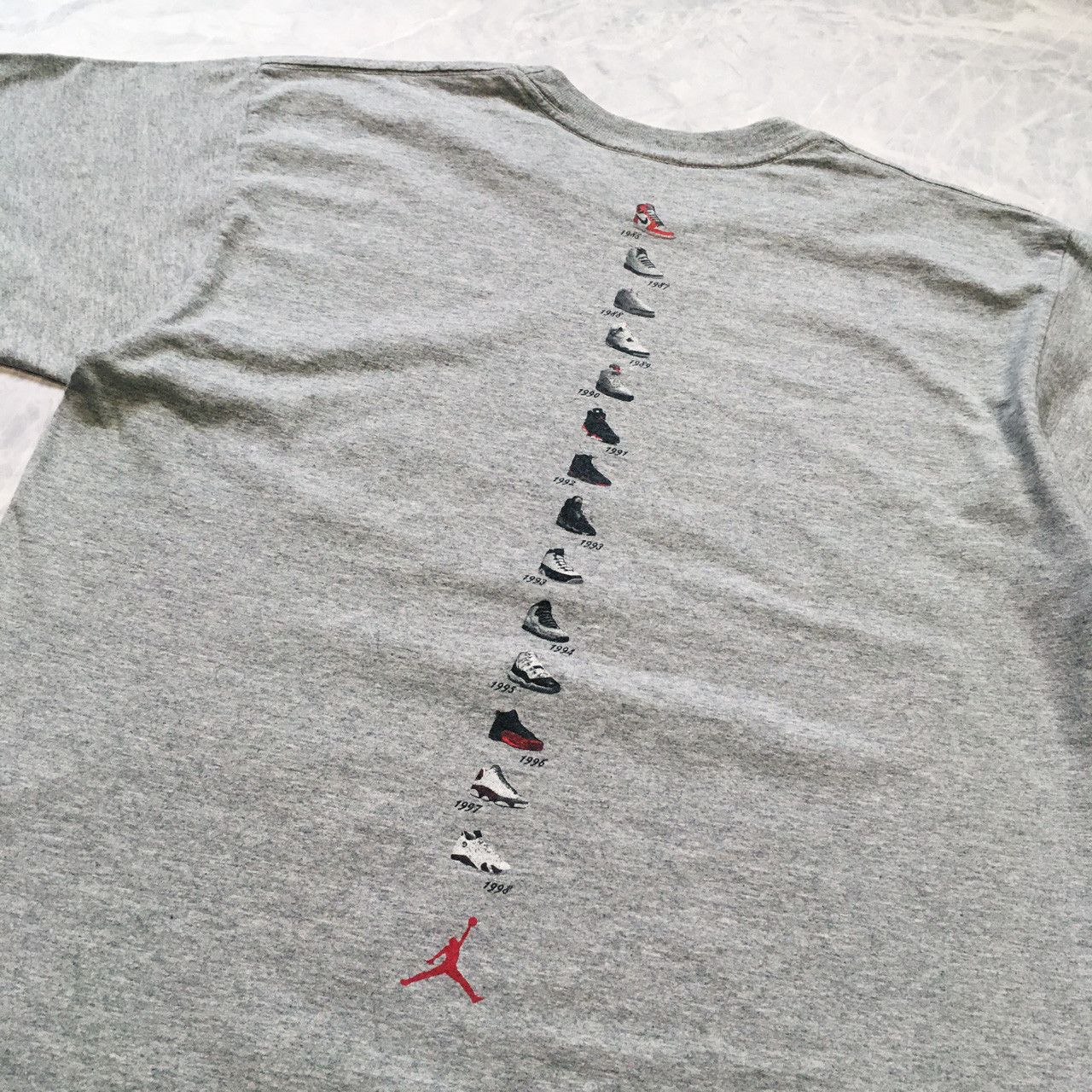 Jordan Brand × Nike × Vintage VINTAGE NIKE AIR JORDAN 1998 14 YEARS OF AIR T-SHIRT Size US M / EU 48-50 / 2 - 4 Thumbnail