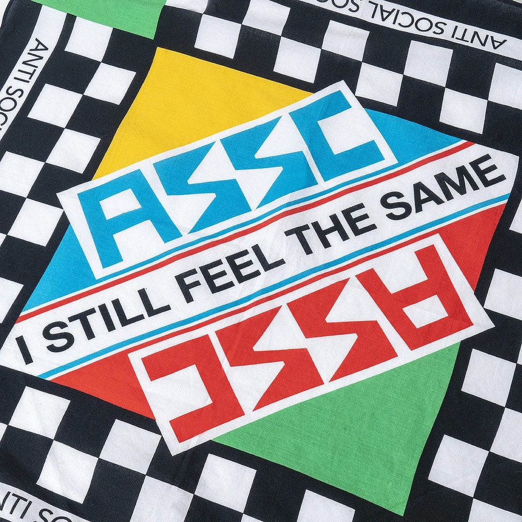 Anti Social Social Club DS ASSC blue red logo Pismo Beach Bandana in hand Size ONE SIZE - 2 Thumbnail