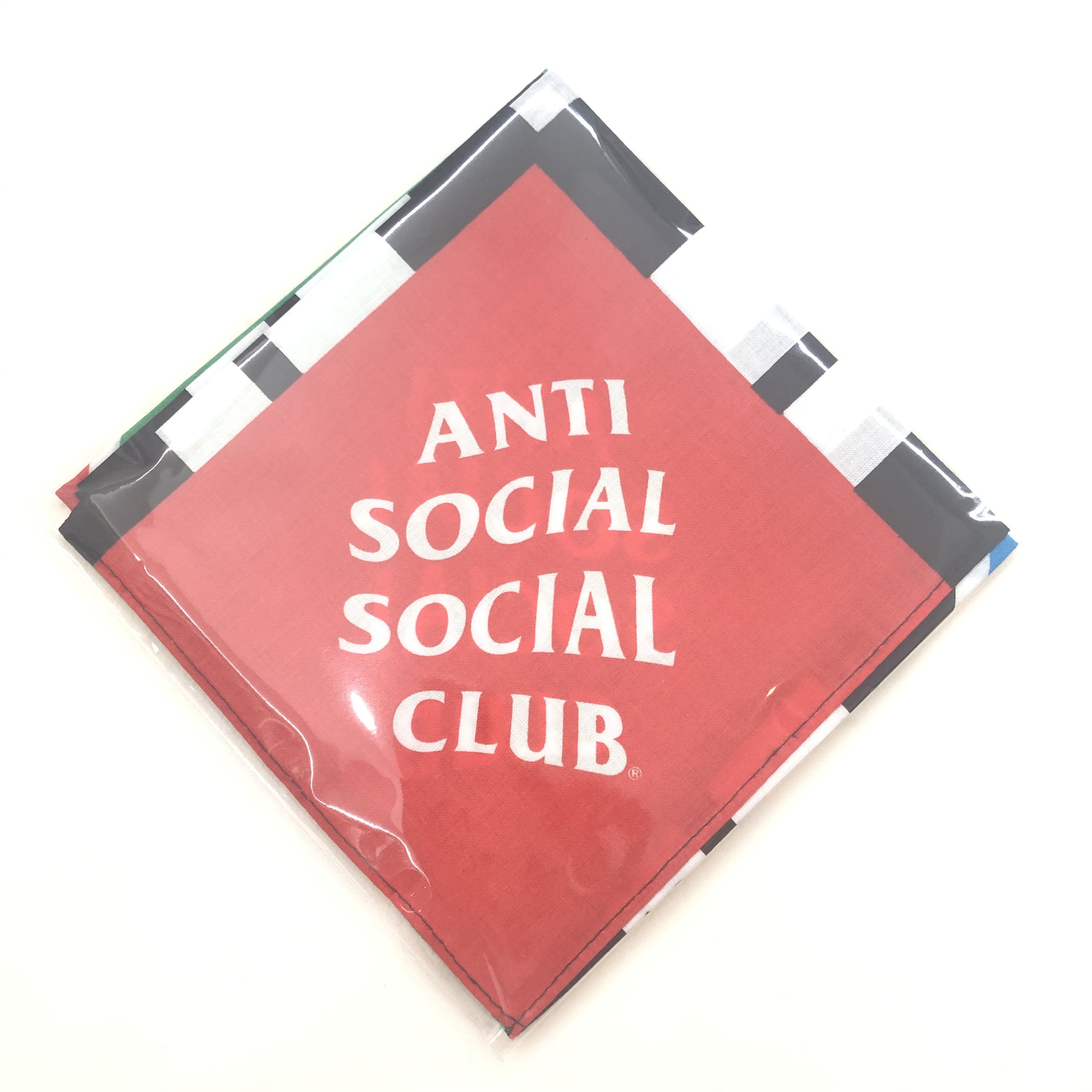 Anti Social Social Club DS ASSC blue red logo Pismo Beach Bandana in hand Size ONE SIZE - 3 Thumbnail