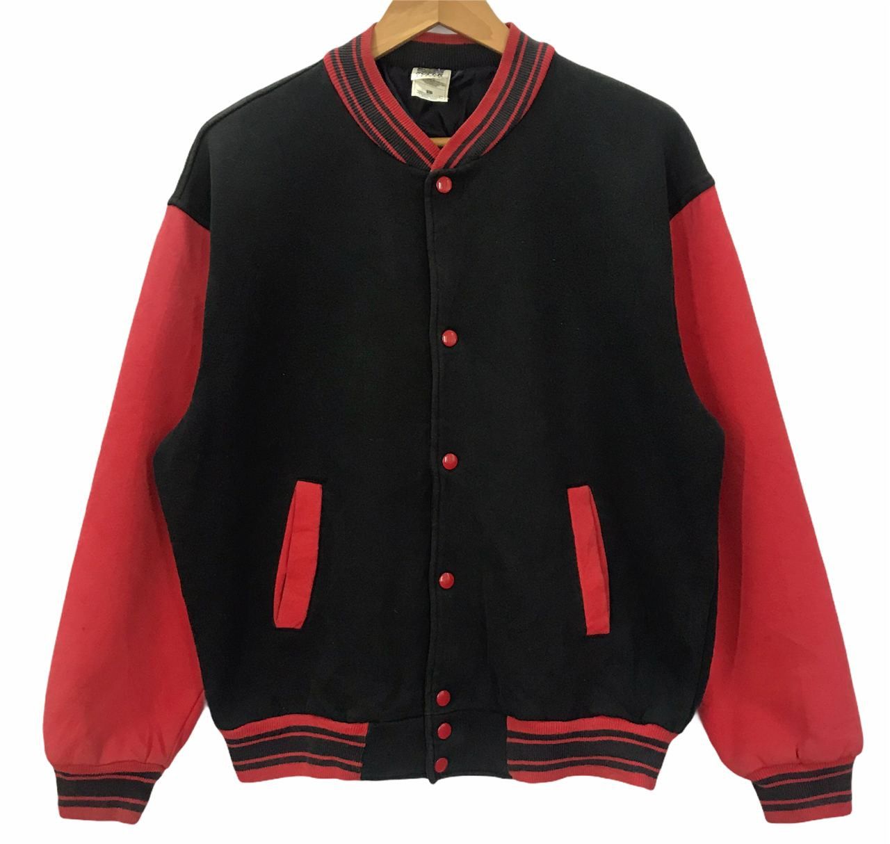 Vintage 🔥Vintage Varsity Jacket Red Black Colour Design Size US L / EU 52-54 / 3 - 1 Thumbnail