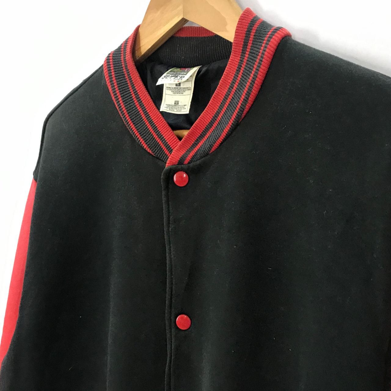 Vintage 🔥Vintage Varsity Jacket Red Black Colour Design Size US L / EU 52-54 / 3 - 2 Thumbnail