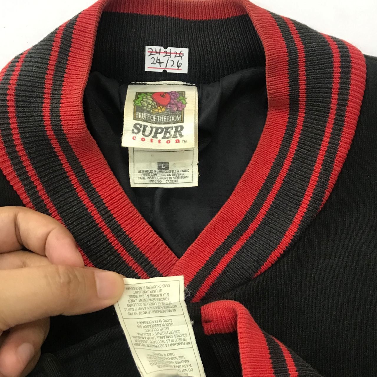 Vintage 🔥Vintage Varsity Jacket Red Black Colour Design Size US L / EU 52-54 / 3 - 6 Thumbnail
