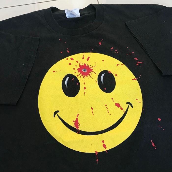 Vintage Vintage 90s Watchmen Movie Smiley Face Headshot Shirt | Grailed