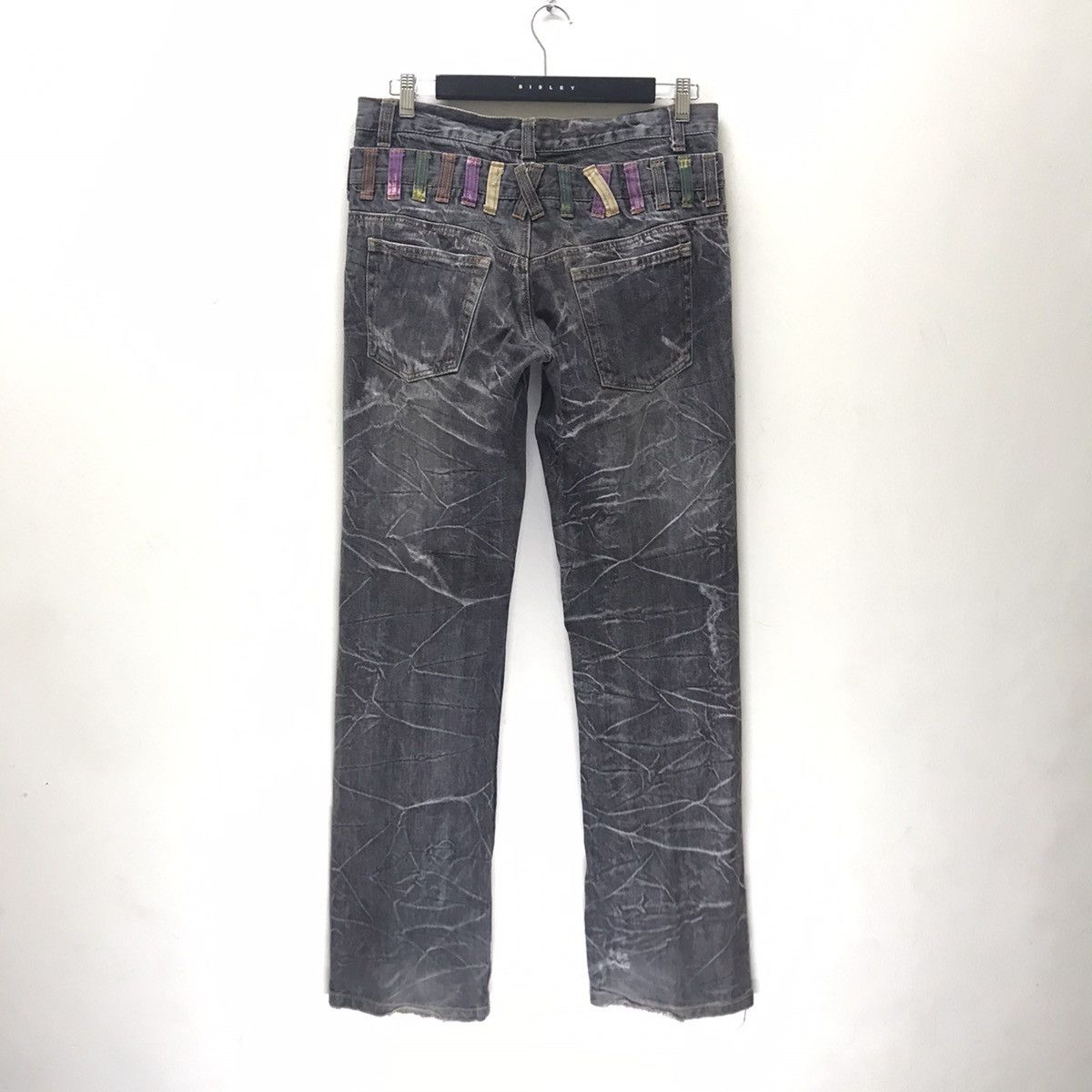 Japanese Brand Nylaus Denim Double Waist Jeans Acid Wash Size US 32 / EU 48 - 10 Thumbnail