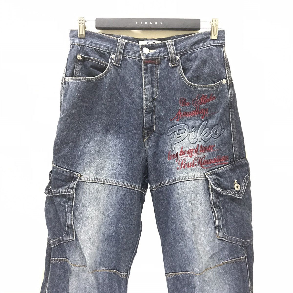 Vintage Vintage Piko Denim Baggy Cargo Pants Size US 30 / EU 46 - 2 Thumbnail