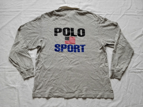 Polo Ralph Lauren Vintage Polo Sport Ralph Lauren Spell Out Polo Flag Size US M / EU 48-50 / 2 - 1 Thumbnail