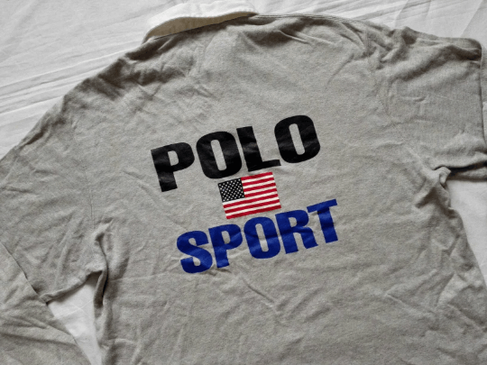 Polo Ralph Lauren Vintage Polo Sport Ralph Lauren Spell Out Polo Flag Size US M / EU 48-50 / 2 - 2 Thumbnail