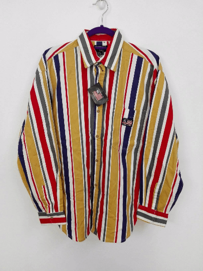 Polo Ralph Lauren Vintage Polo Ralph Lauren Colour Block Button Up Shirt Size US L / EU 52-54 / 3 - 1 Thumbnail