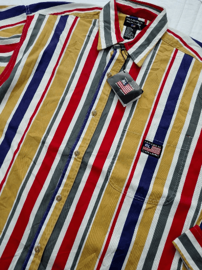 Polo Ralph Lauren Vintage Polo Ralph Lauren Colour Block Button Up Shirt Size US L / EU 52-54 / 3 - 4 Thumbnail