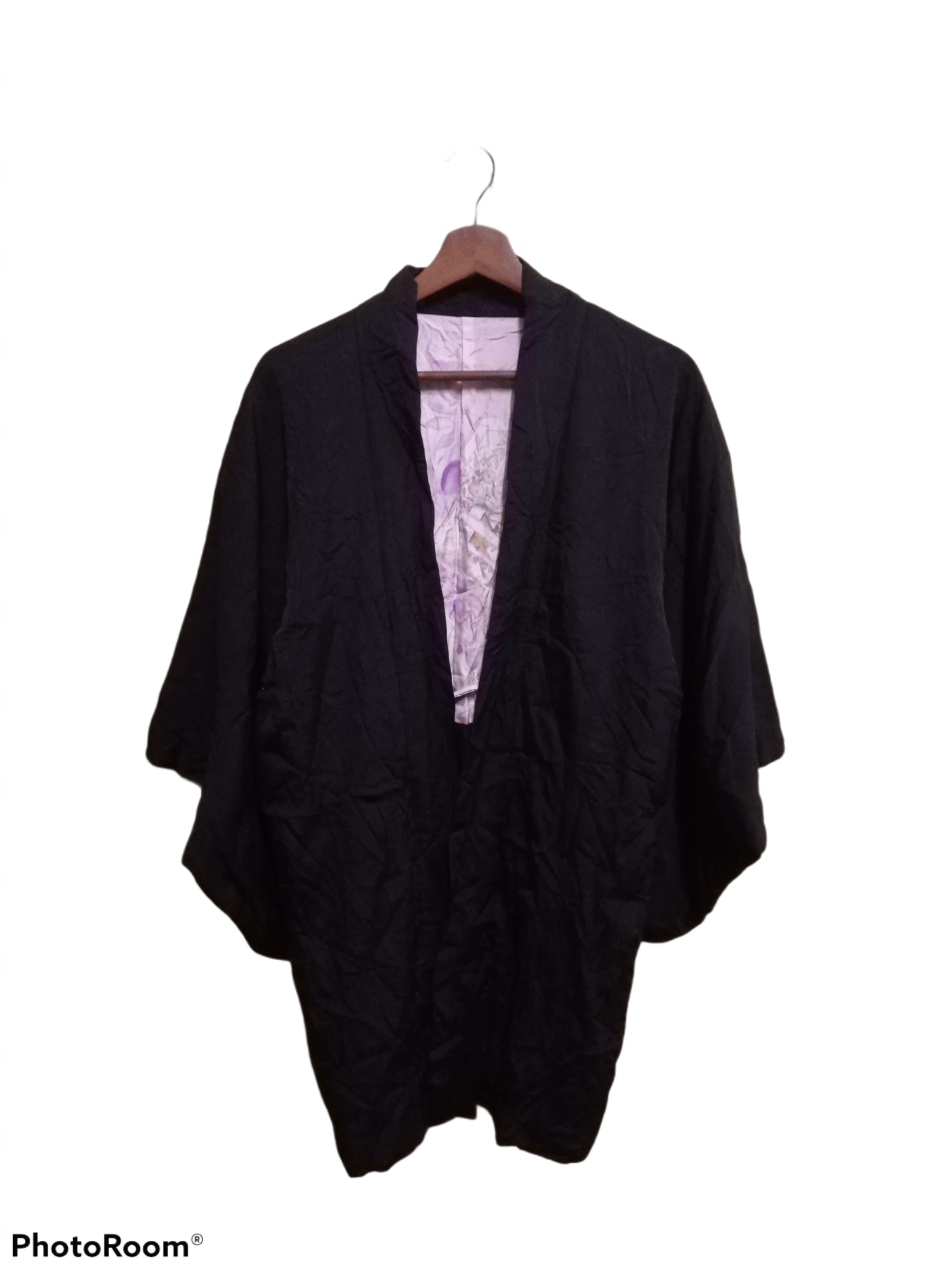 Japanese Brand Vintage kimono noragi haori hanten jinbei plain design J14 Size US L / EU 52-54 / 3 - 1 Thumbnail