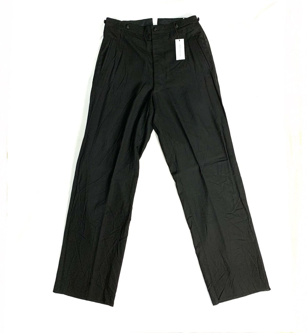 Yohji Yamamoto Yohji Yamamoto Pour Homme SS2003 Black Mesh Trim Pants ...