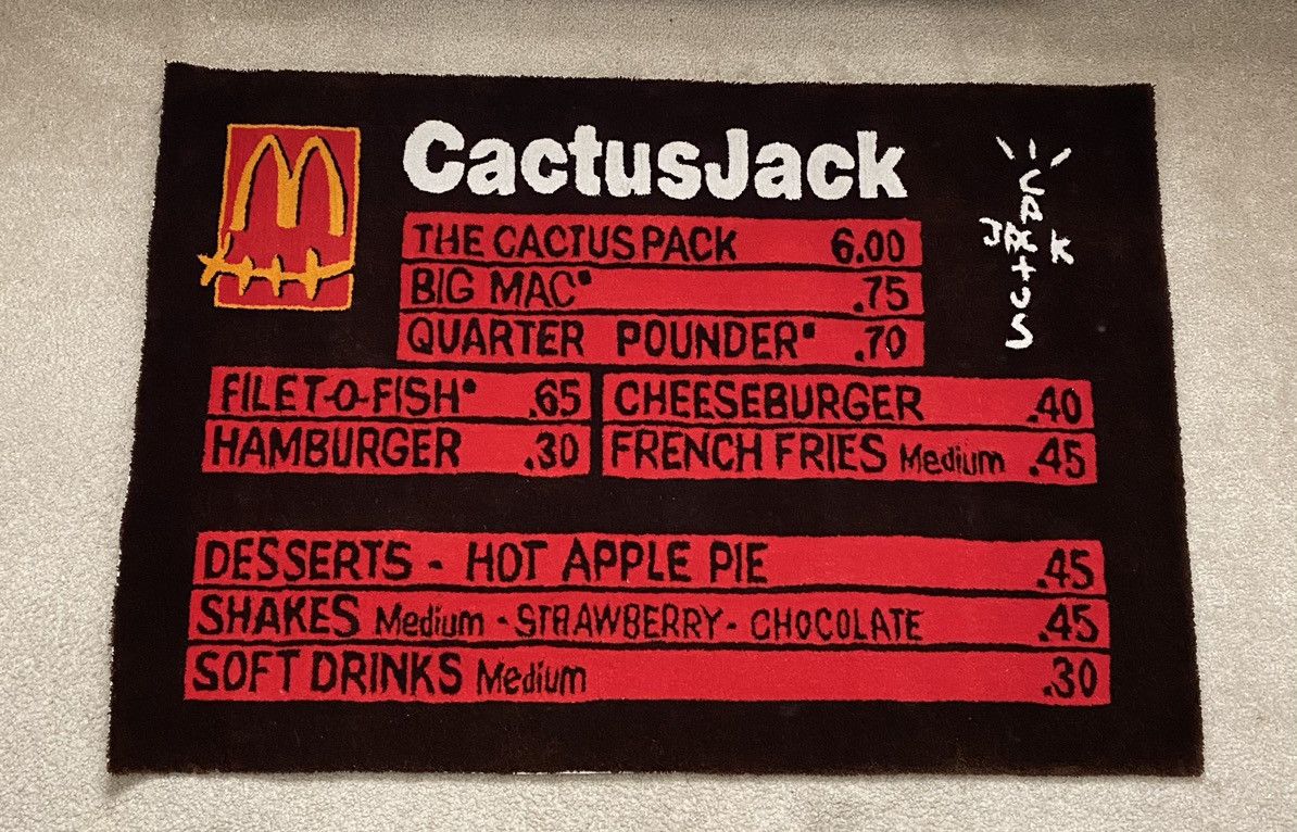 Travis Scott Travis Scott x McDonald's CJ Menu Rug | Grailed