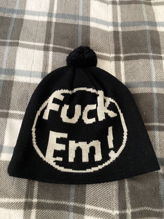 Supreme Vintage Supreme Fuck Em! Beanie FW09 2009 | Grailed