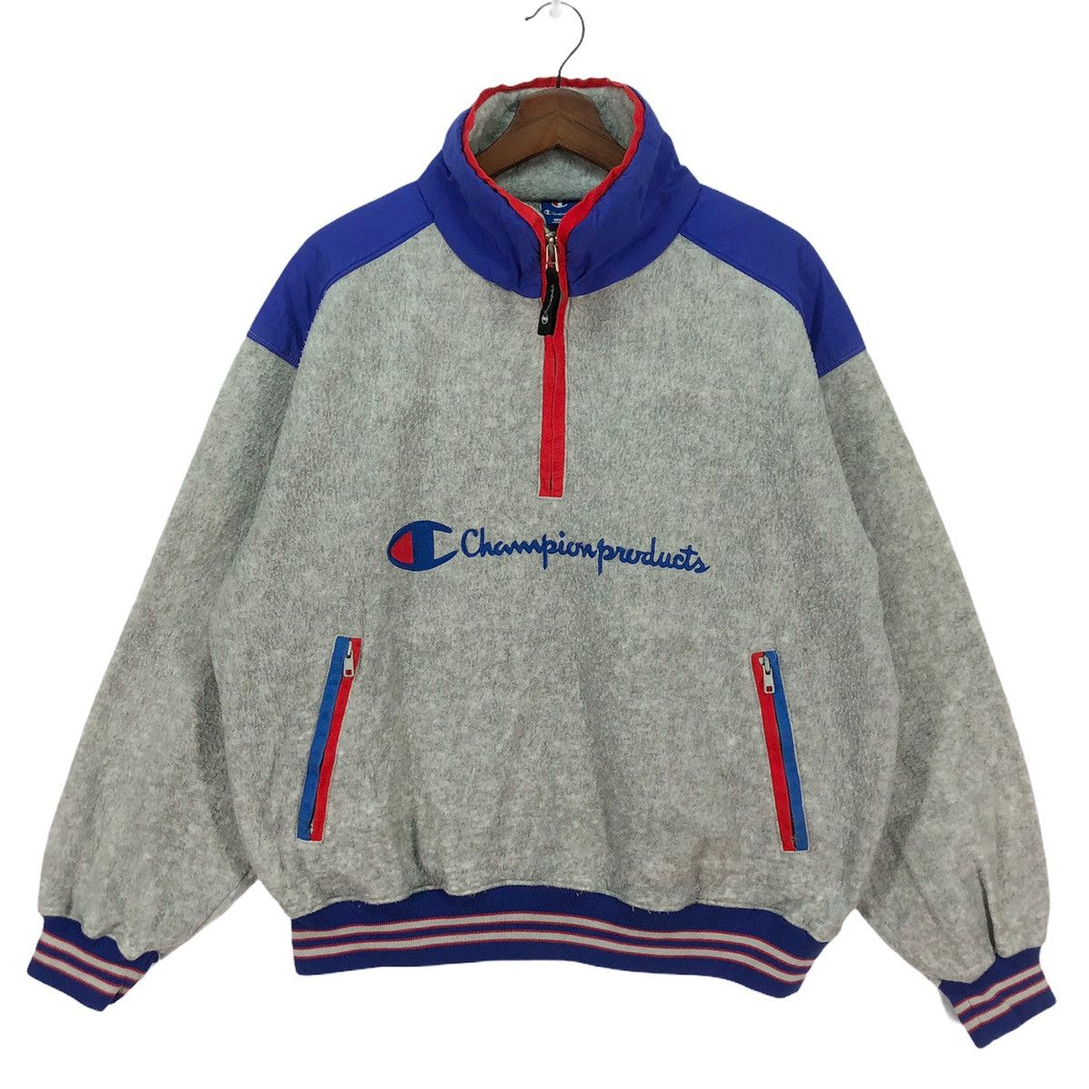 Champion × Vintage Vintage 90s Champion Products Sweater Zip Size US L / EU 52-54 / 3 - 1 Thumbnail