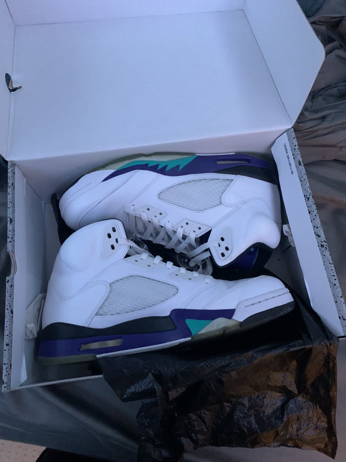 Jordan Brand × Nike Air Jordan 5 Retro 2013 Grape 2013 Size US 12 / EU 45 - 1 Thumbnail