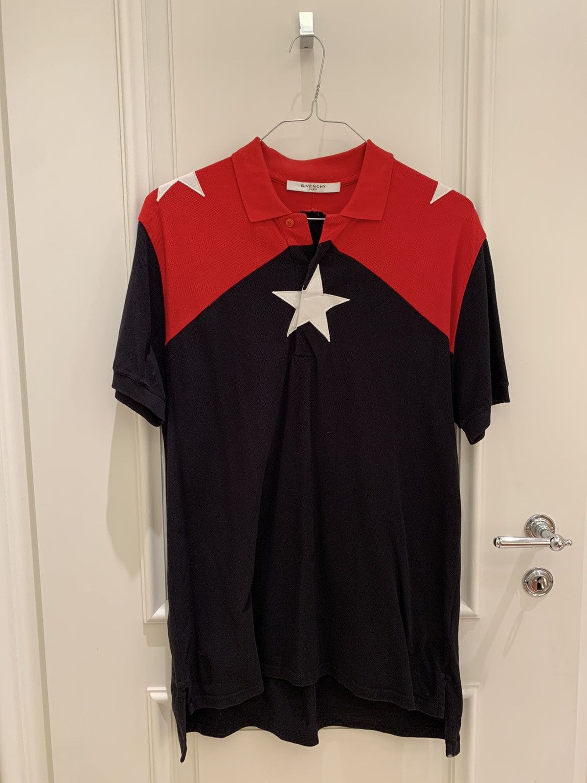 Givenchy Black shops & Red Classic Stars Polo