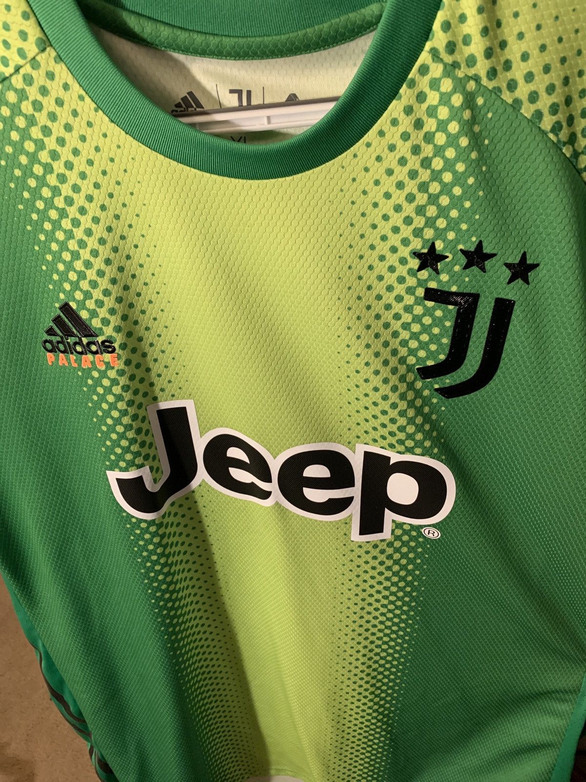 Palace Palace Juventus Adidas Orange Slime Green GK Jersey. Grailed