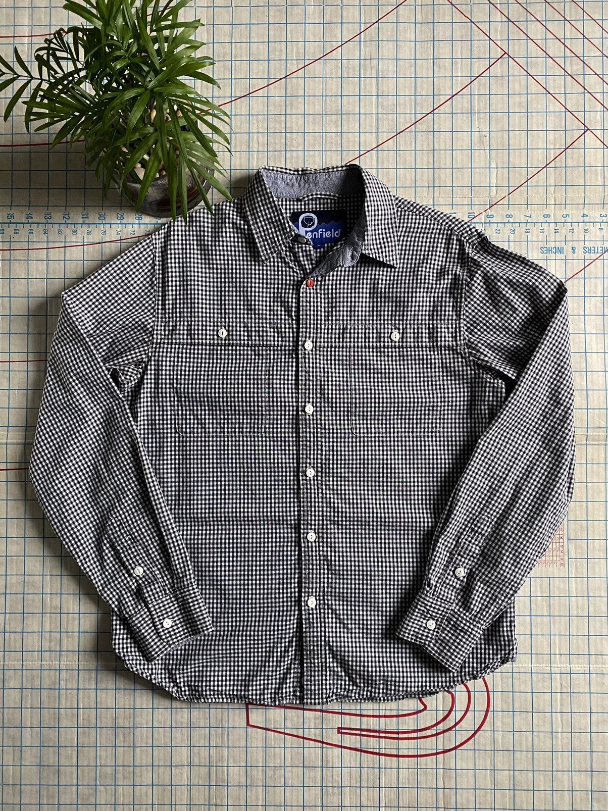 Flannel × Penfield Penfield Gingham Pattern Button Up Black & White Medium Size US M / EU 48-50 / 2 - 2 Thumbnail