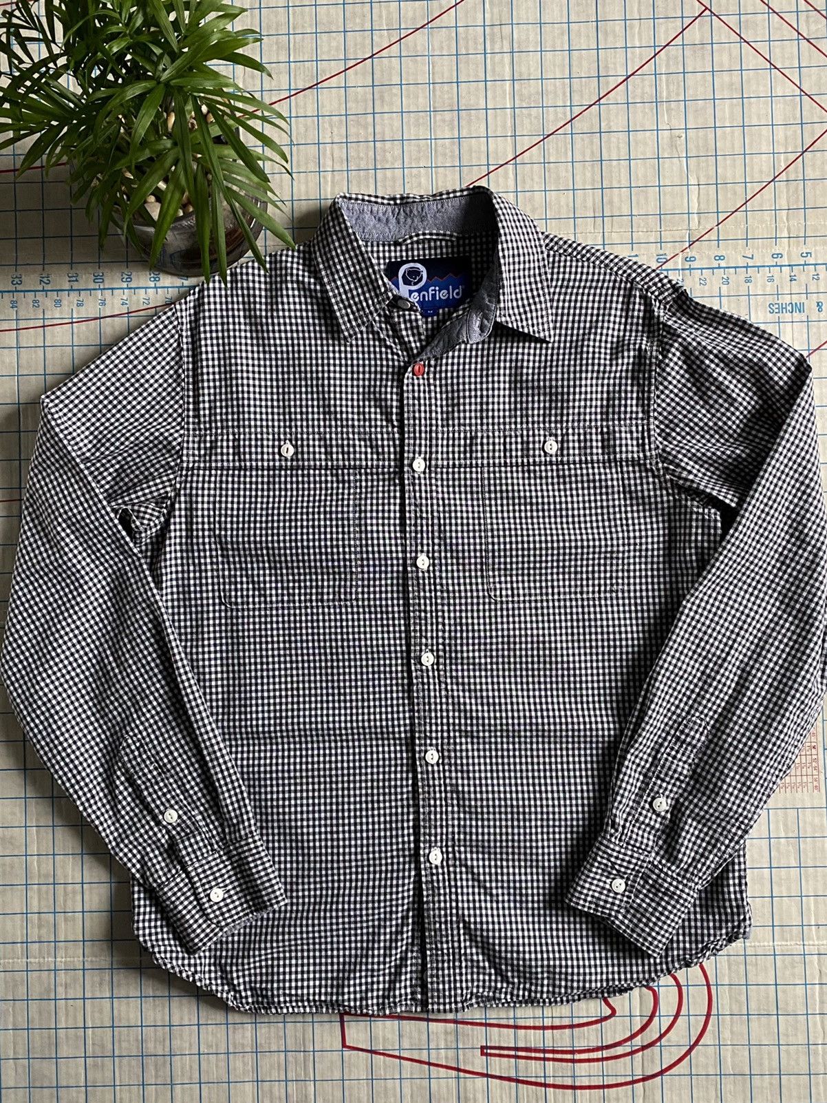 Flannel × Penfield Penfield Gingham Pattern Button Up Black & White Medium Size US M / EU 48-50 / 2 - 1 Thumbnail
