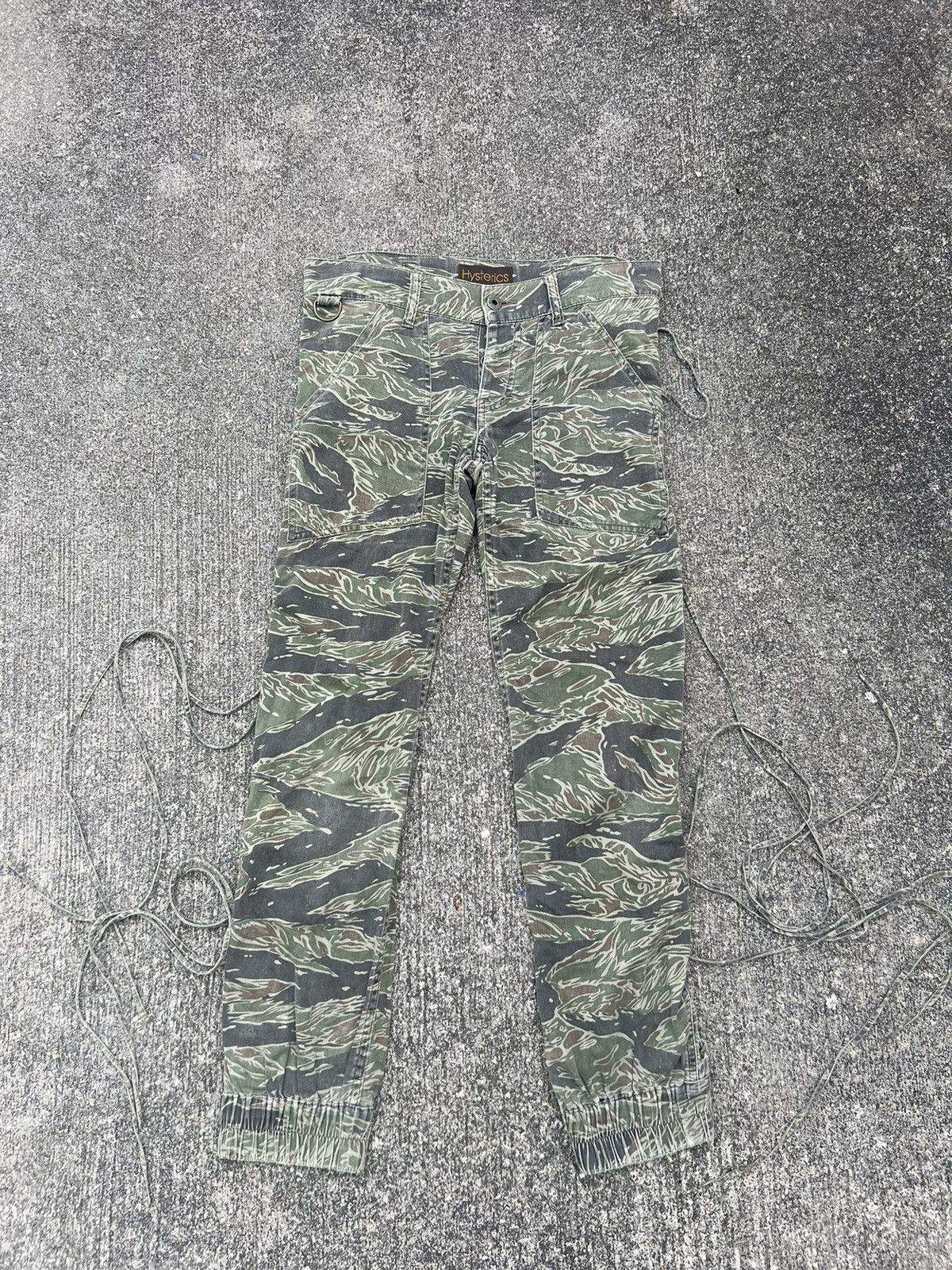 Vintage Hysteric Glamour Tiger Stripe Camo Bondage Crop Pant