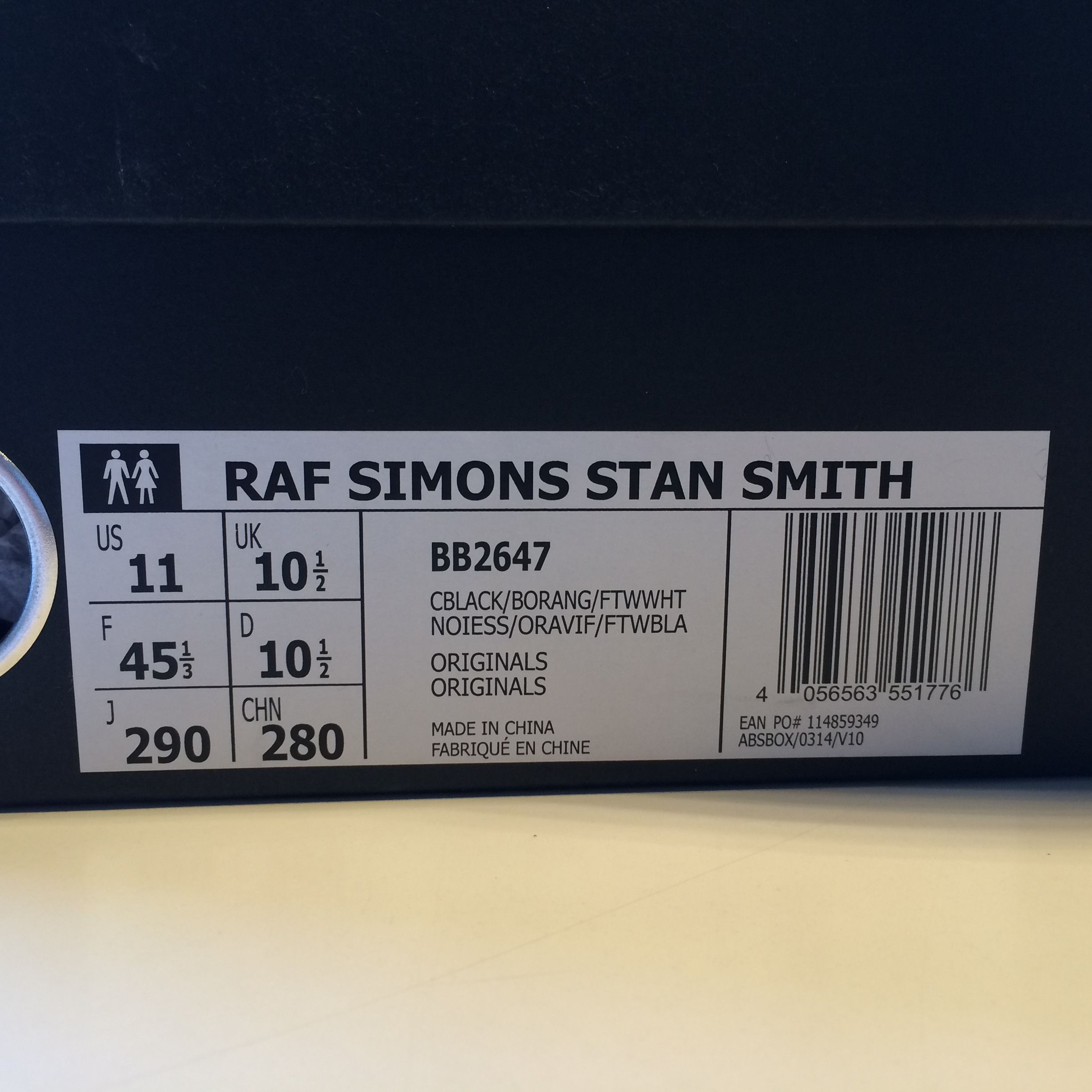 Raf Simons Raf Simons Stan Smith Black/Orange Size US 11 / EU 44 - 13 Preview