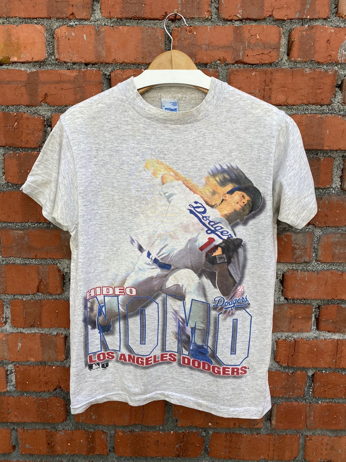 MLB × Vintage Rare Vintage 95’s Dodgers Nomo 16 MLB By Starter Tee Size US M / EU 48-50 / 2 - 1 Thumbnail