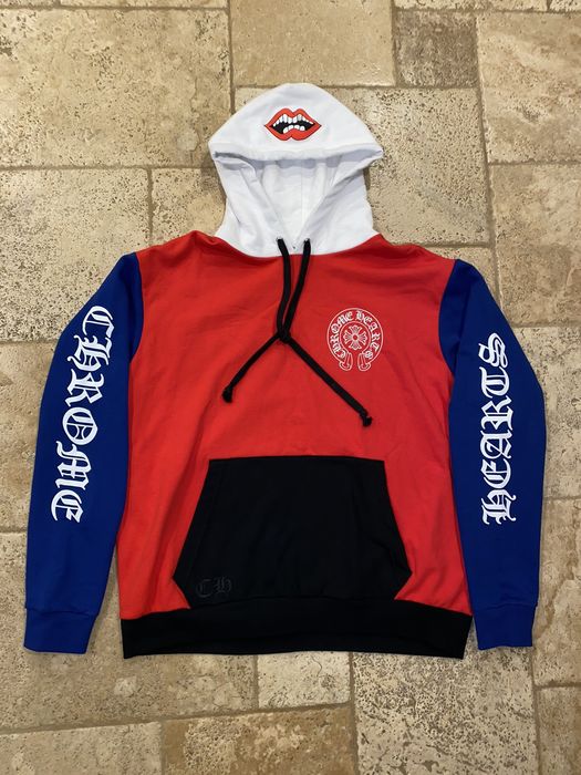 Chrome Hearts Chrome Hearts Matty Boy Red/White/Blue Chomper hoodie ...