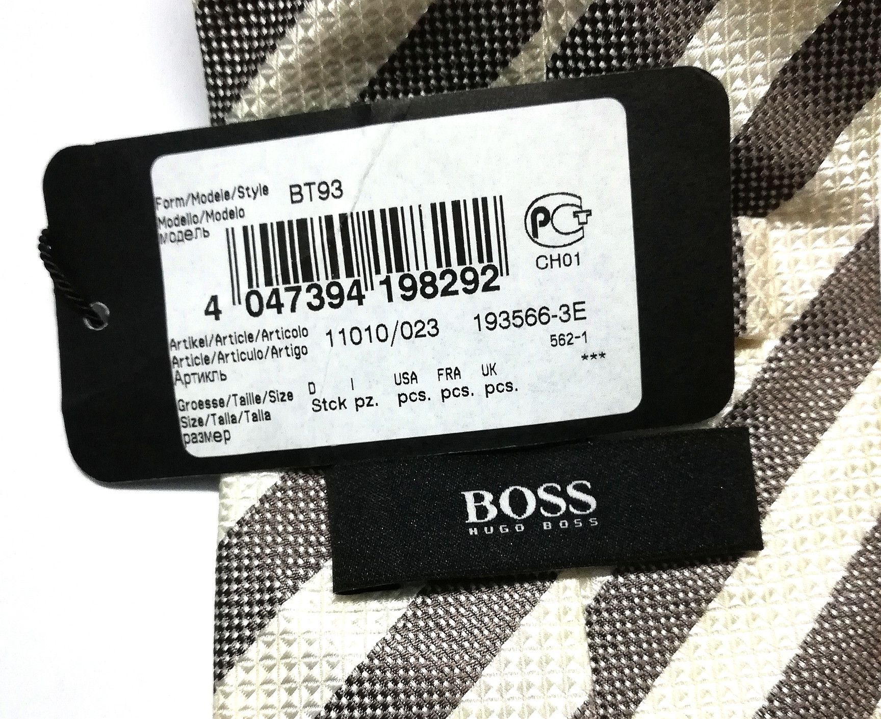 Hugo Boss × Vintage LUXURY HUGO BOSS MADE ITALY NECK TIE WITH TAGGING Size ONE SIZE - 3 Thumbnail
