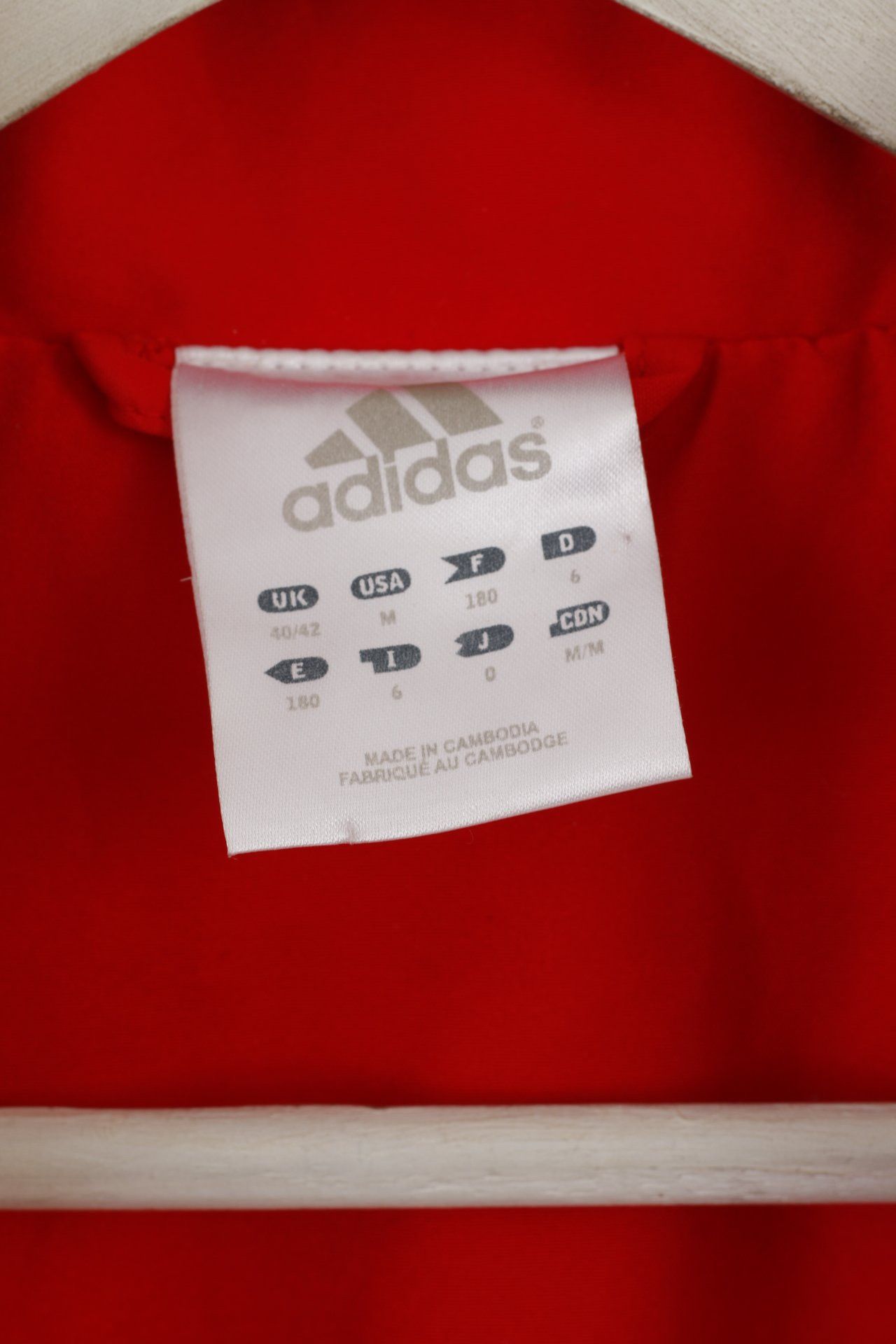 Adidas Adidas Men M 180 Jacket Red Activewear Retro Top 6324 Size US M / EU 48-50 / 2 - 5 Thumbnail