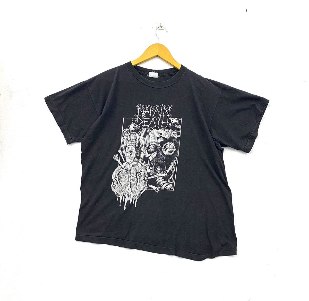 Band Tees vintage 1990 NAPALM DEATH uk and european tour rare t-shirts Size US L / EU 52-54 / 3 - 1 Thumbnail