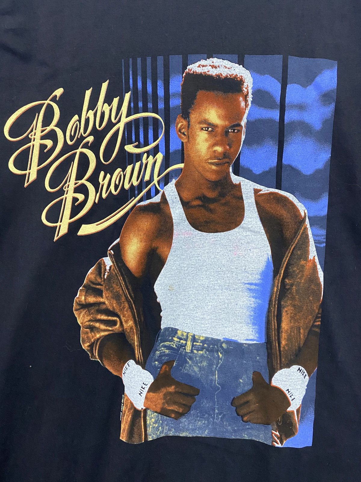 Band Tees vintage 1988 BOBBY BROWN big image rare design nike t-shirts Size US XL / EU 56 / 4 - 3 Thumbnail