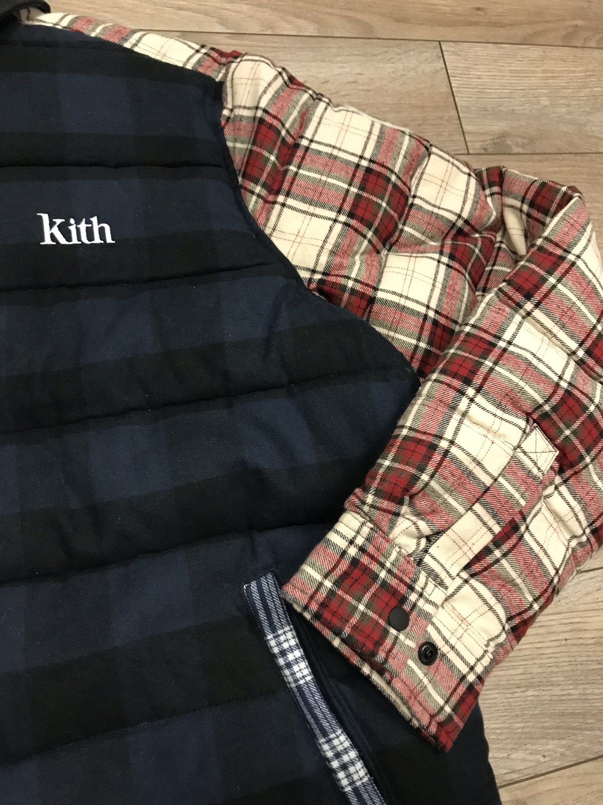 Kith × Ronnie Fieg Kith- Murray Quilted Shirt Jacket Plaid Multi