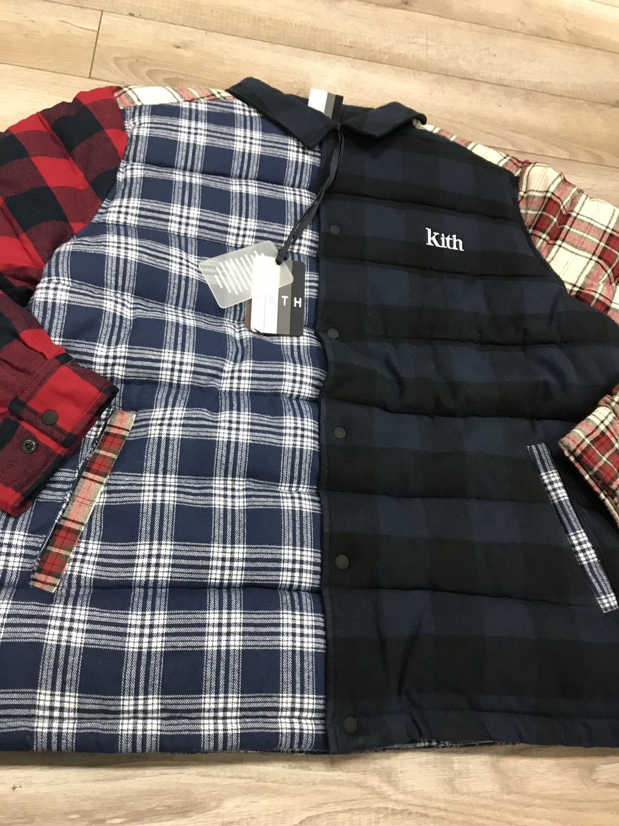 Kith Kith- Murray Quilted Shirt Jacket Plaid Multi XL | Grailed