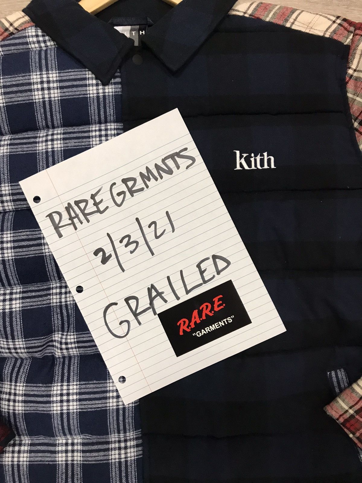 Kith × Ronnie Fieg Kith- Murray Quilted Shirt Jacket Plaid Multi XL |  Grailed