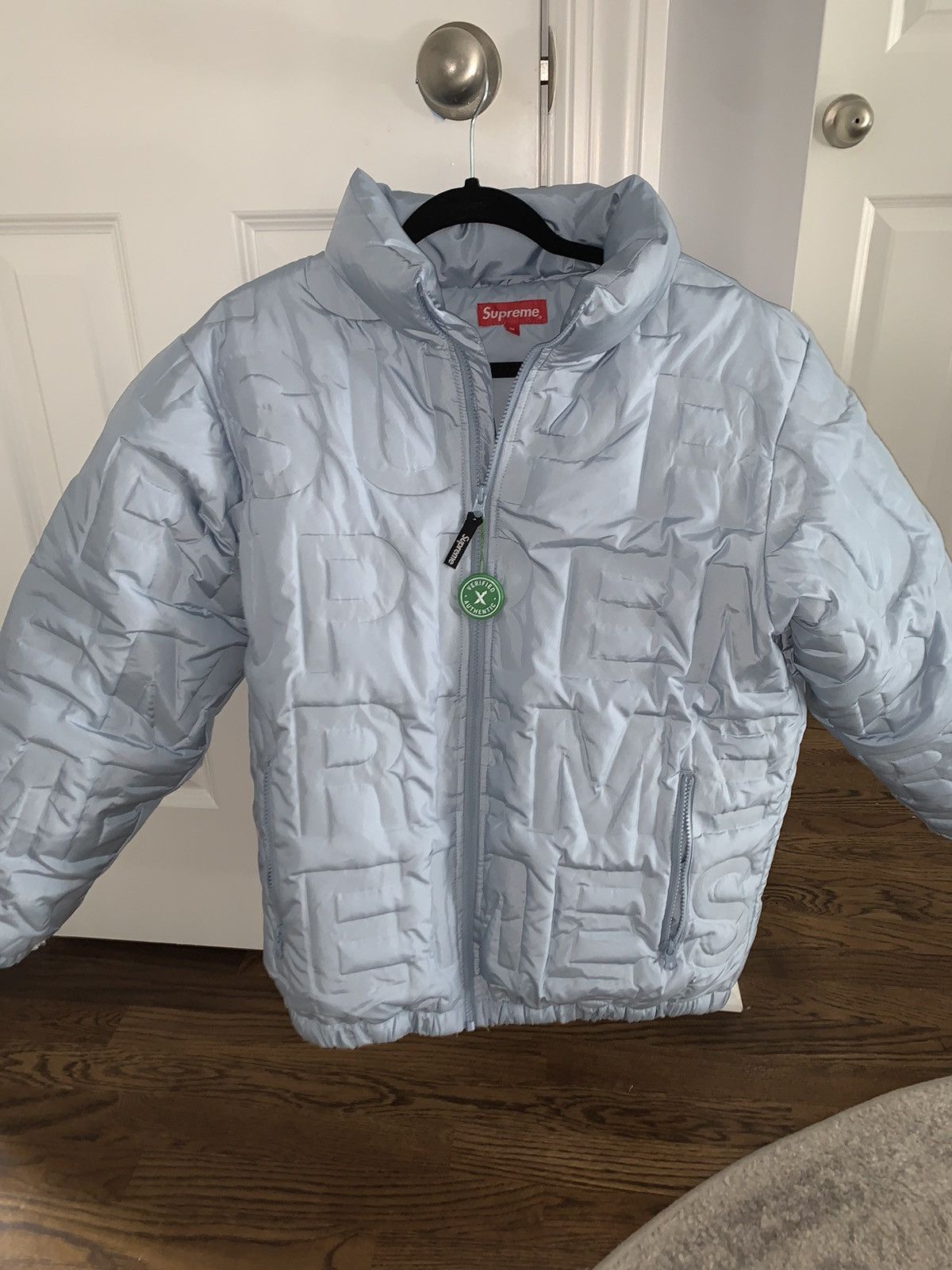 supreme bonded logo down jacket M www.krzysztofbialy.com