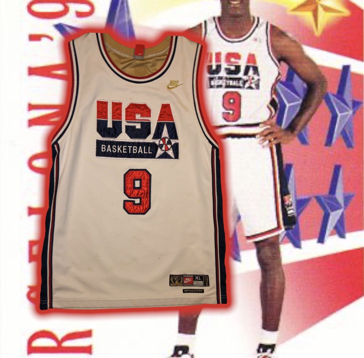 ウェア 00s NIKE \"USA MICHAEL JORDAN #9\" Nike 1992 Dream Team USA Michael Jordan Jersey #9 Legends